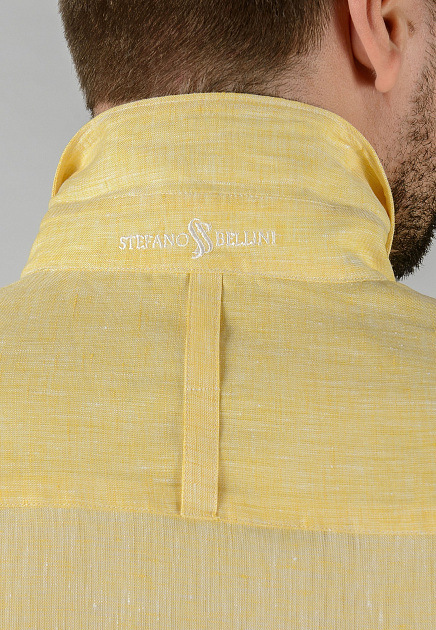 Льняная рубашка STEFANO BELLINI  - Лён - цвет желтый
