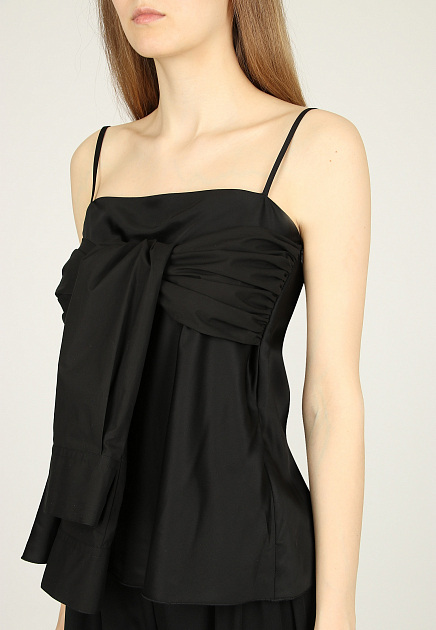 Блуза MM6 Maison Margiela  - Вискоза - цвет черный