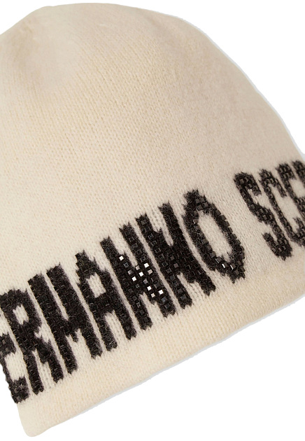 Кашемировая шапка с логотипом ERMANNO SCERVINO - ИТАЛИЯ