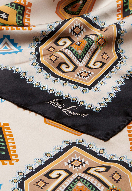 Шёлковый платок с геометрическим принтом LUISA SPAGNOLI - ИТАЛИЯ