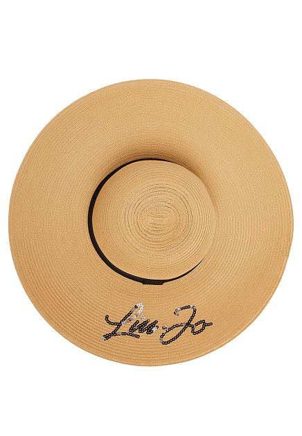 Широкополая соломенная шляпа с логотипом LIU JO - ИТАЛИЯ