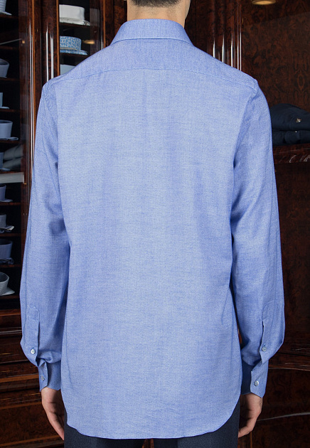 Голубая хлопковая рубашка STEFANO RICCI - ИТАЛИЯ