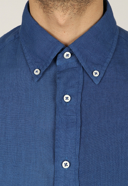 Рубашка FEDELI  - Лён - цвет синий