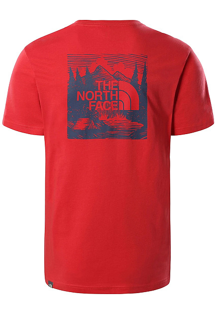 Красная футболка с принтом на спине THE NORTH FACE - США