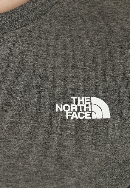 Серая футболка с принтом THE NORTH FACE