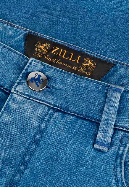 Прямые джинсы с вышивкой на кармане ZILLI