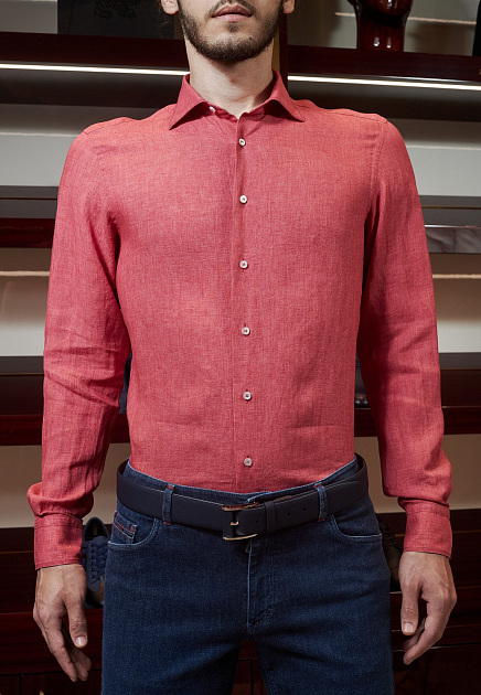 Рубашка ZILLI  - Лён - цвет розовый