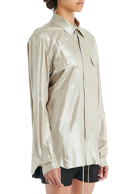 Рубашка RICK OWENS  - Вискоза - цвет серый