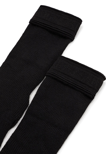 Черные удлиненные перчатки с люрексом EMPORIO ARMANI