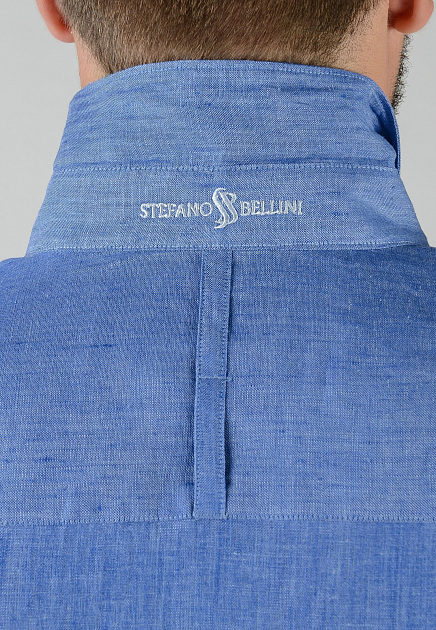 Льняная рубашка STEFANO BELLINI  - Лён - цвет синий