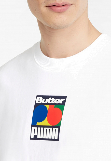 Футболка PUMA  - Хлопок - цвет белый