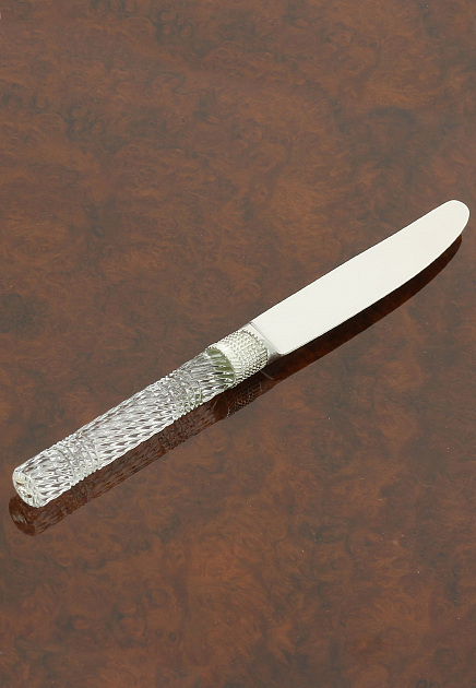 Десертный нож с ручкой из горного хрусталя STEFANO RICCI - ИТАЛИЯ
