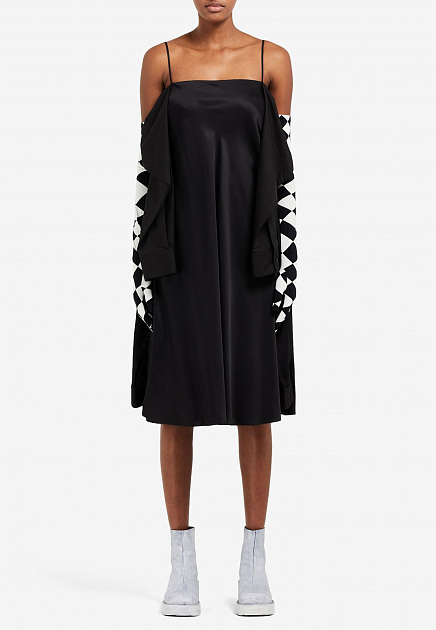 Платье MM6 Maison Margiela  - Вискоза - цвет черный