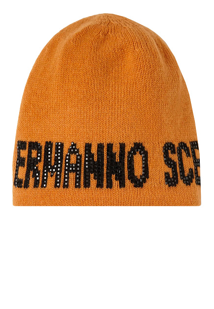 Оранжевая шапка из кашемира ERMANNO SCERVINO
