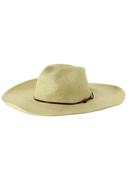 Бежевая шляпа с кожаным ремешком P.A.R.O.S.H. - ИТАЛИЯ