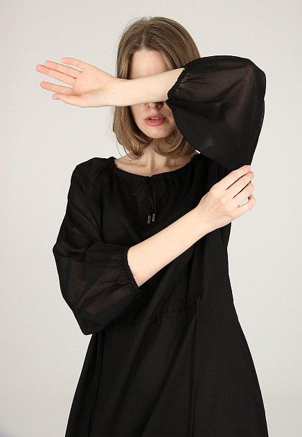 Платье PESERICO  - Хлопок - цвет черный