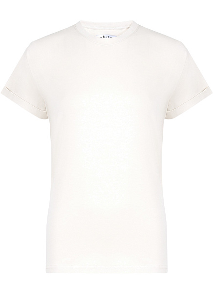 Белая хлопковая футболка ELYTS