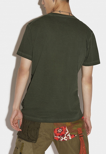 Хлопковая футболка с текстовым принтом DSQUARED2 - ИТАЛИЯ