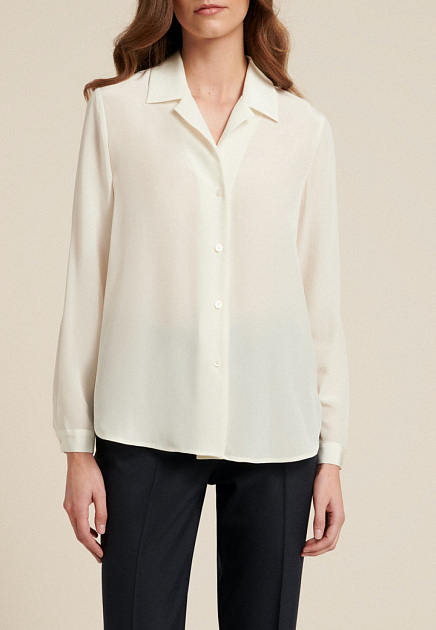 Шелковая блуза с отложным воротником LUISA SPAGNOLI