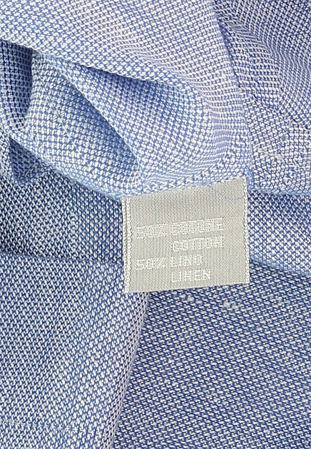 Рубашка STEFANO RICCI  - Хлопок, Лён - цвет голубой