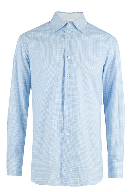 Синяя Хлопковая рубашка STEFANO RICCI по цене 59 900 руб