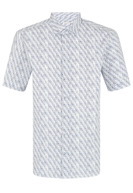 Хлопковая рубашка с геометрическим принтом ZILLI