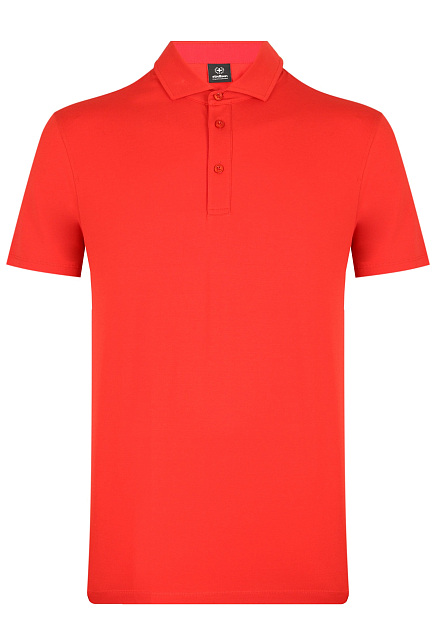 Красная футболка-поло из хлопка STRELLSON