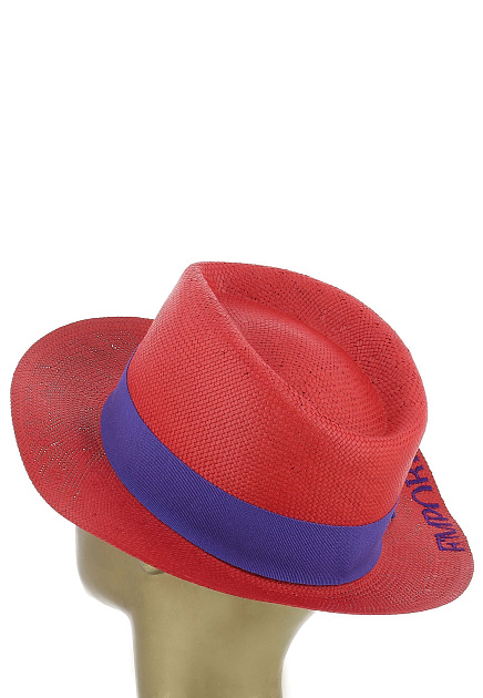 Шляпа EMPORIO ARMANI  - Соломенное волокно - цвет красный