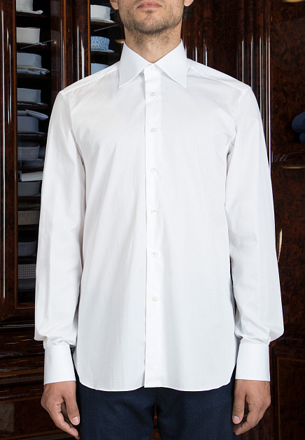 Белая хлопковая рубашка STEFANO RICCI