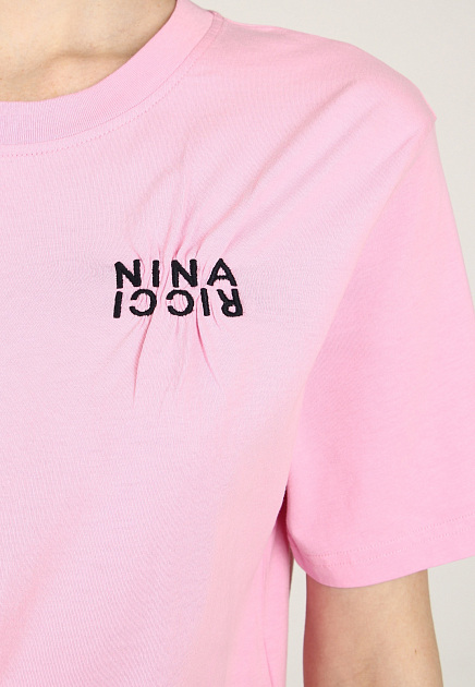 Футболка NINA RICCI  - Хлопок - цвет розовый