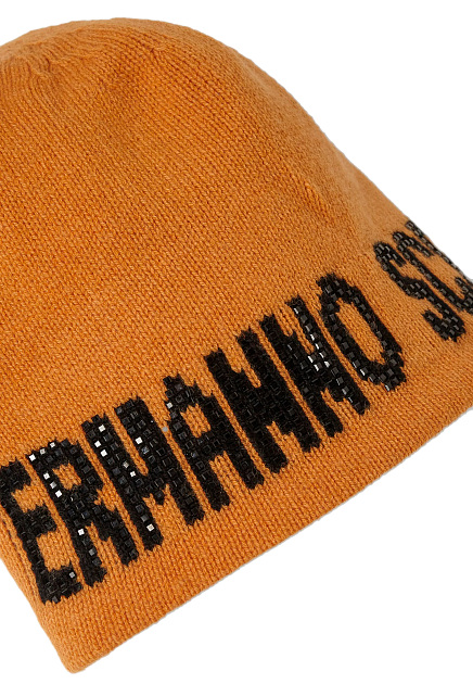Оранжевая шапка из кашемира ERMANNO SCERVINO - ИТАЛИЯ
