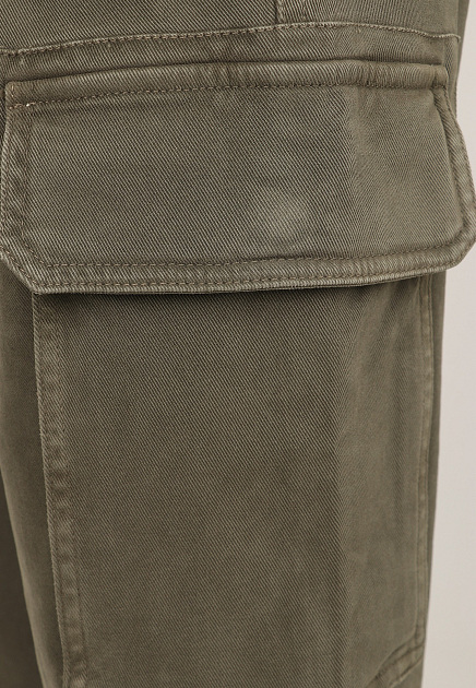 Зеленые брюки с карманами по бокам ISAIA