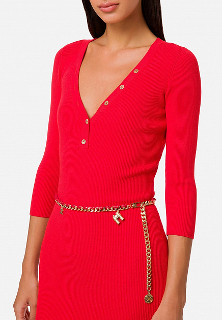 Платье ELISABETTA FRANCHI  - Вискоза - цвет красный