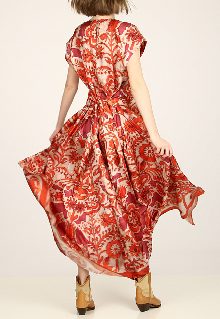 Платье MAISON CO.GO  - Шелк - цвет оранжевый