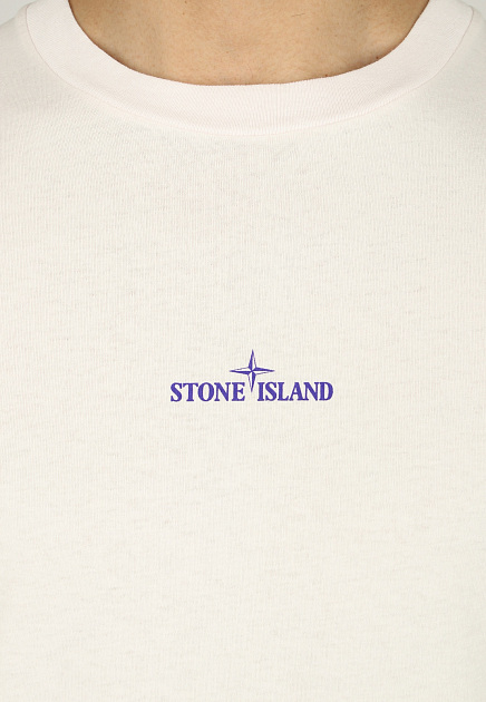 Футболка STONE ISLAND  - Хлопок - цвет розовый