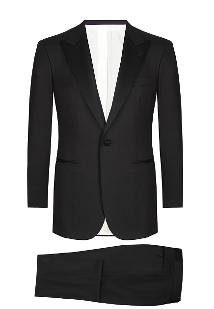 Черный костюм классического кроя STEFANO RICCI