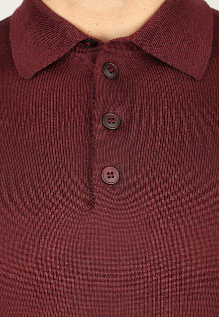 Поло EMPORIO ARMANI  - Шерсть - цвет бордовый