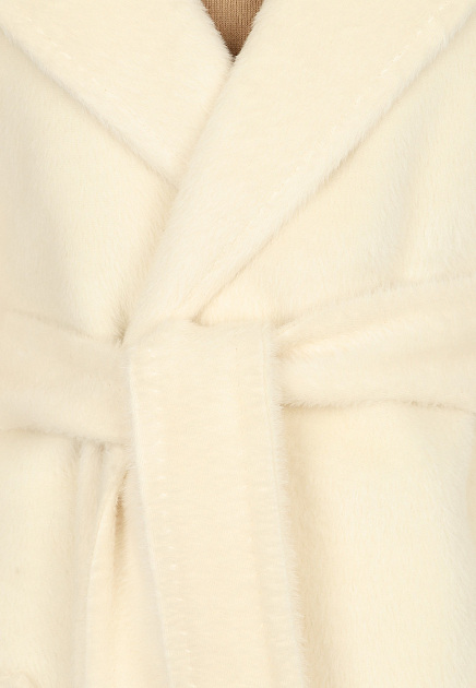 Шерстяное пальто с меховым капюшоном TERESA TARDIA - ИТАЛИЯ