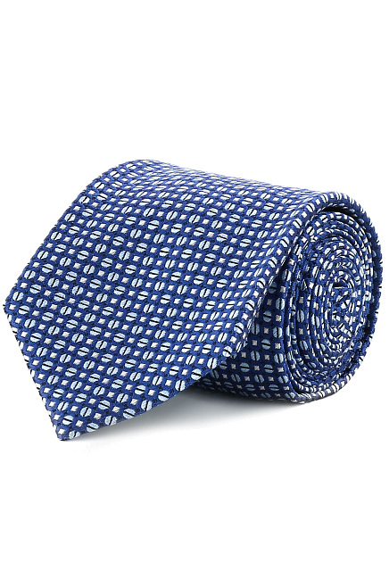 Голубой галстук с геометрическим принтом BRIONI