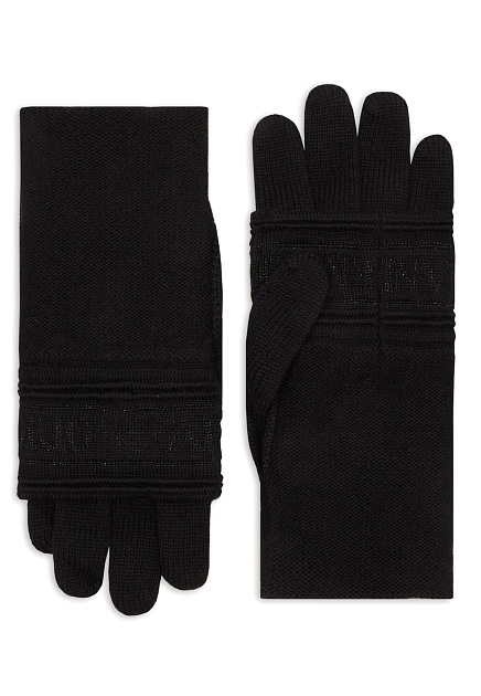 Черные удлиненные перчатки с люрексом EMPORIO ARMANI - ИТАЛИЯ