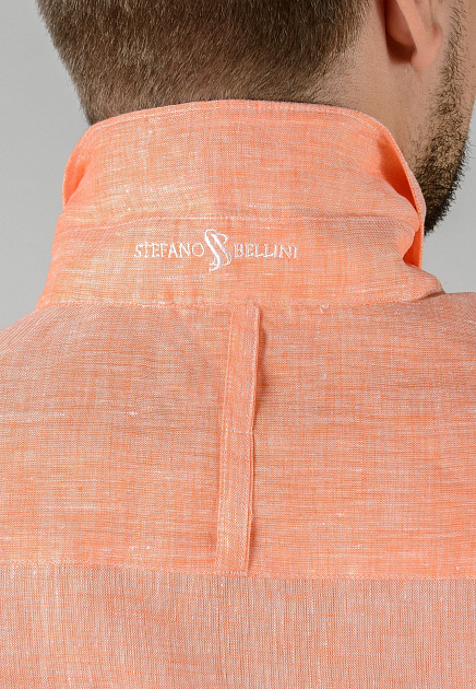 Льняная рубашка STEFANO BELLINI  - Лён - цвет оранжевый