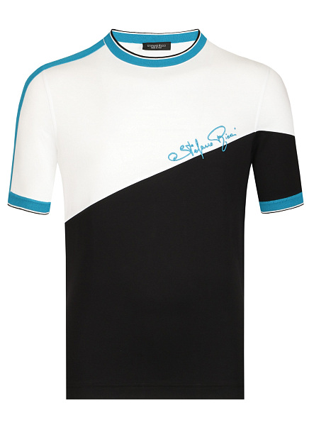 Черно-белая футболка STEFANO RICCI