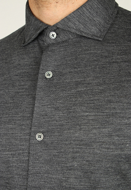 Рубашка FEDELI  - Шерсть - цвет серый
