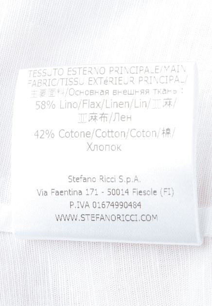 Рубашка из смеси льна и хлопка STEFANO RICCI 108307