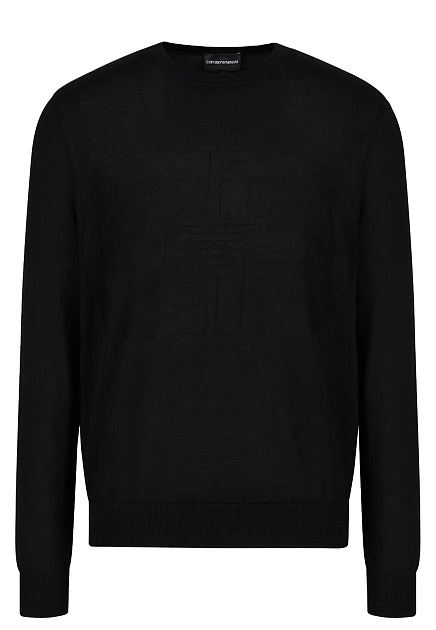 Джемпер из тонкой шерстяной пряжи EMPORIO ARMANI