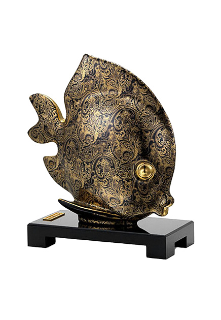 Декоративная статуэтка рыбы из флорентийского фарфора и 14-каратного золота STEFANO RICCI