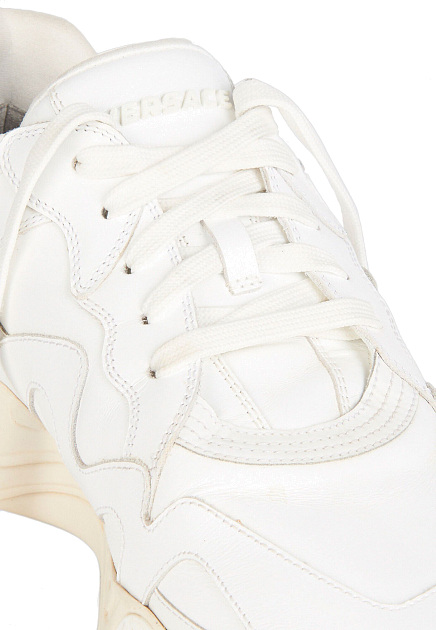 Белые кожаные кроссовки Squalo VERSACE