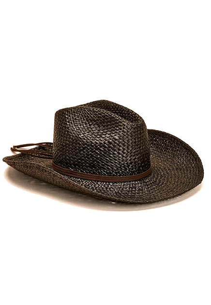 Черная соломенная шляпа LUISA SPAGNOLI