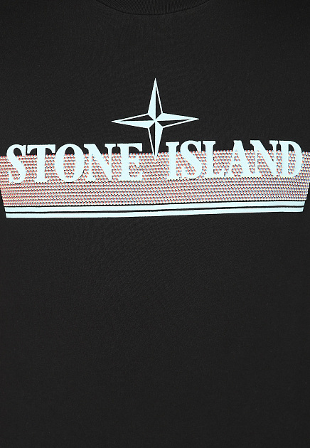 Футболка STONE ISLAND  - Хлопок - цвет черный