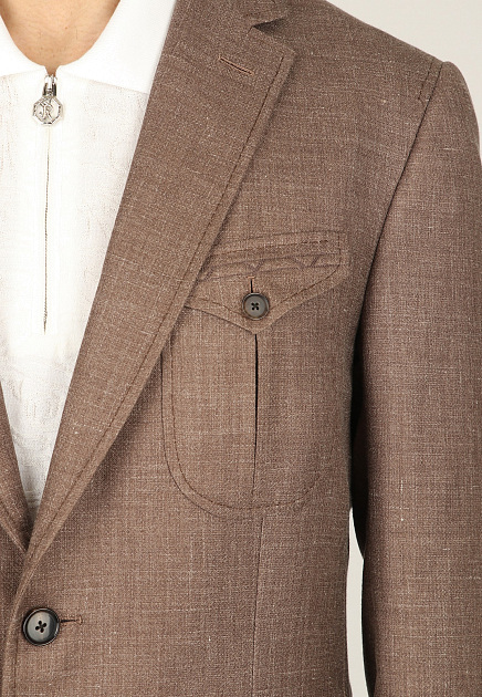 Пиджак STEFANO RICCI  - Шерсть, Шелк - цвет коричневый